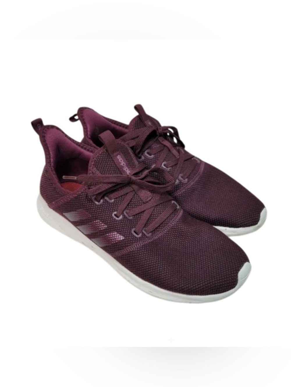 Adidas Womens Cloudform Pure Red Running Shoes Sneaker‎ Sz  8.5